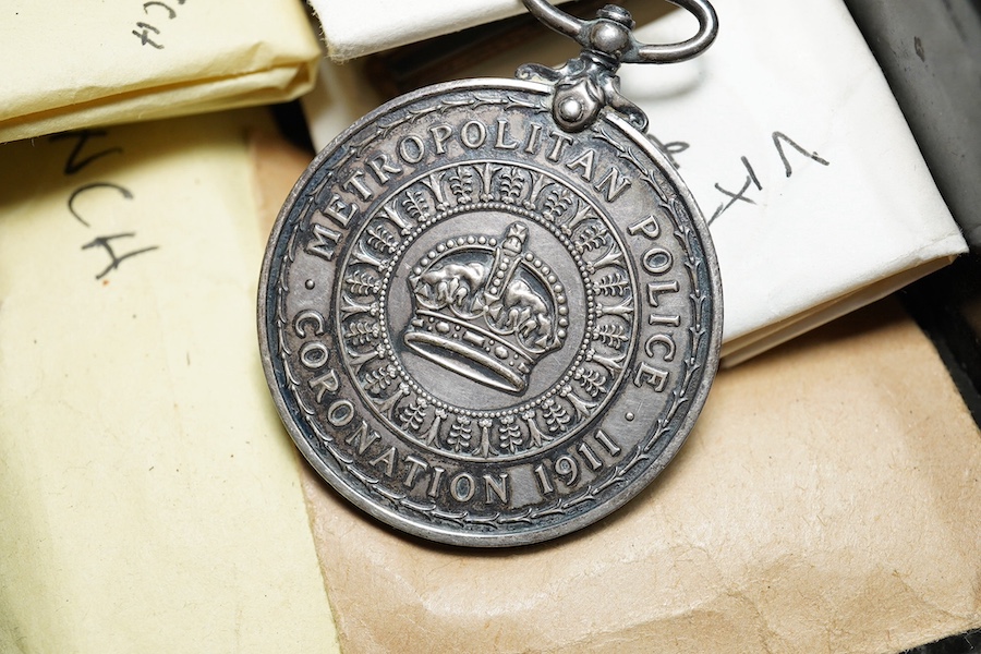 A mixed group of coins and commemorative medals